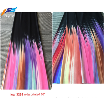 Rainbow Nida Baskılı Polyester Krep Ferace Elbise Kumaşı